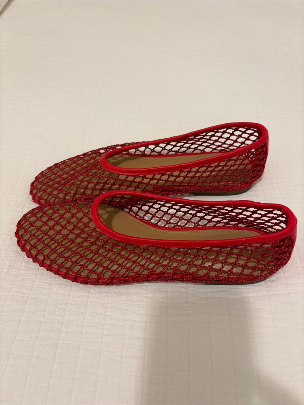 Marc Fisher Jazlyn Red Mesh Ballet Flat - new with original box - Picture 4 of 8
